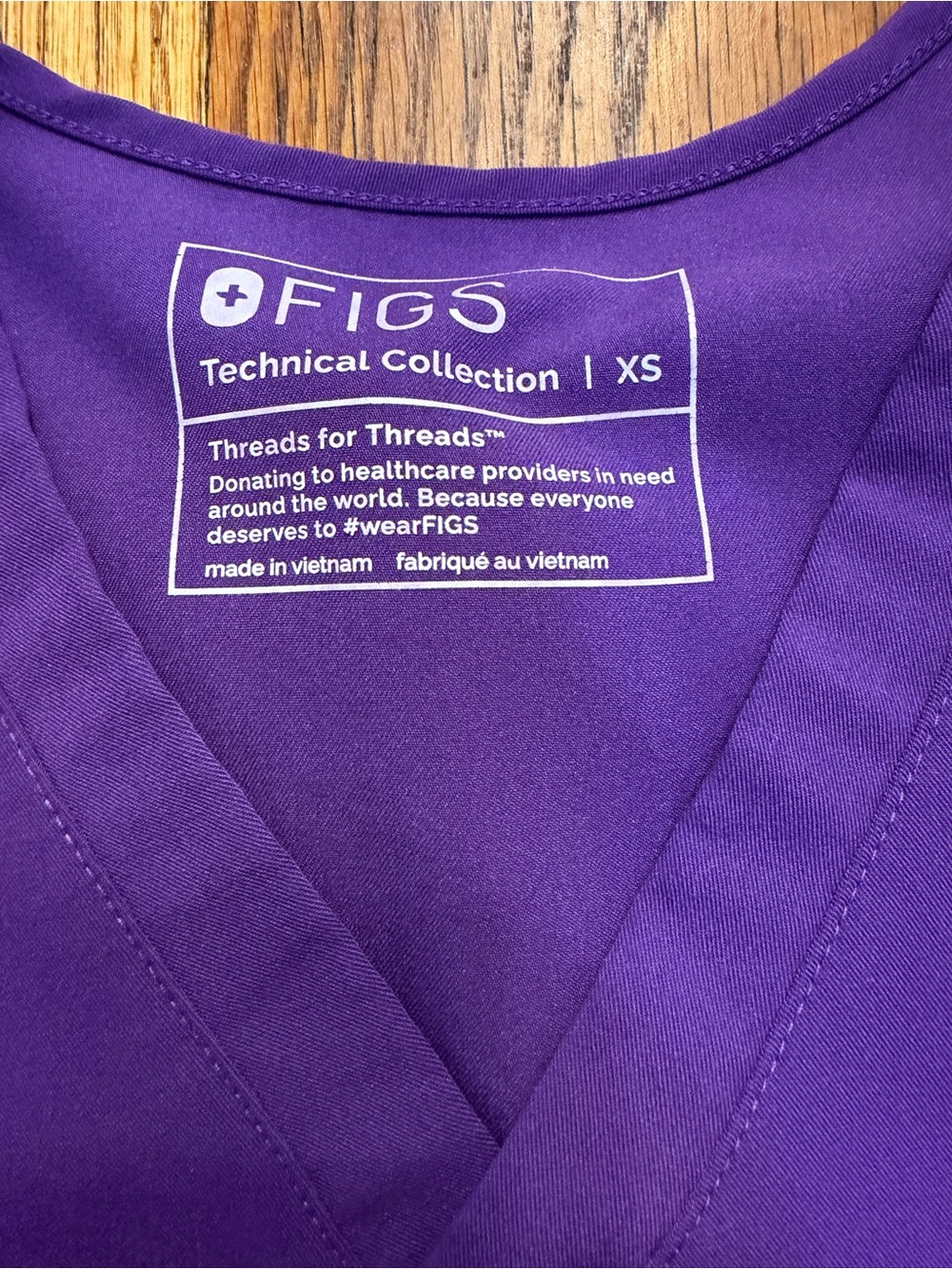 Figs Grape Purple Scrub Top with Joggers - Picture 4 of 4